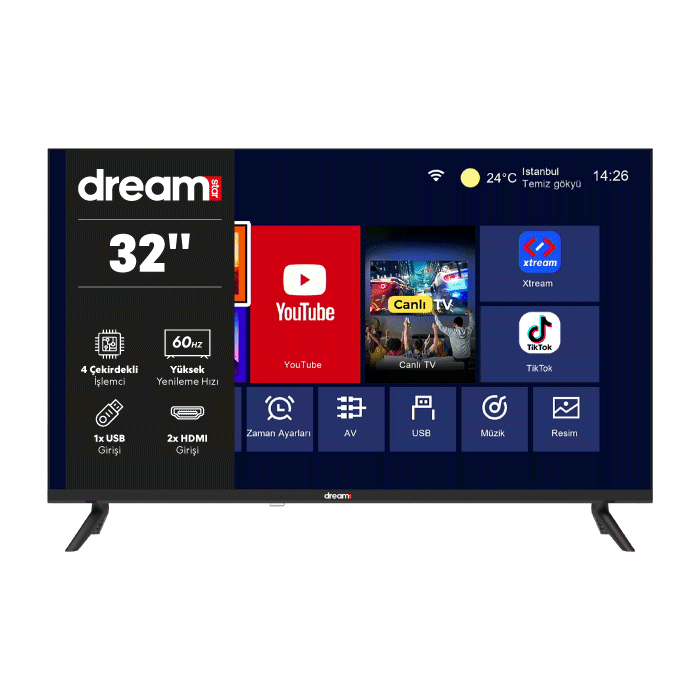 DreamStar 32inç  82 Ekran HD TV